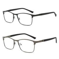 2PCS Color Changing Anti Blue Light Glasses Square Metal Sunglasses Women Men Luxury Sun Glasses Business Male Female Glasses