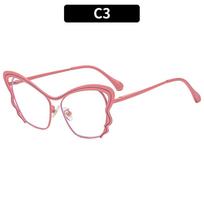 Ladies Fashion Butterfly Frame Glasses Anti-Blue Light Elegant Personality High Quality Metal Frames Party Decorative Eyewear as pictures