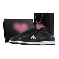 Nike Big Magic Forest, Heart Box Abrasion Resistant Breathable Low top Skateboard Shoes Men's Black Green 355152-016(Team773--) 41