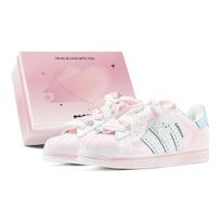 Adidas Originals SUPERSTAR Romantic Favor, Couple's, Tide Set Love, Lace Shoelace Low top Skateboard Shoes Unisex JQ4098(TeamS2-S-BOX) 36⅔