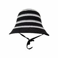 Hollow Out Striped Bucket Hat Knitted Basin Hat Fashion Sunshade Hat  Party smėlis