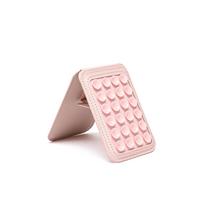 iPhone 17 MagSafe Leather Phone Holder & Magnetic Card Holder iPhone 12-17 rožinė