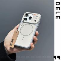 Matte Magnetic Ring Case for iPhone 16 Pro Max with Premium Mecha Style iPhone 13 Pro titano pilka spalva