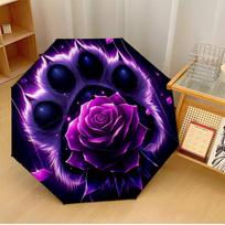 Cat Paw Printed umbrella windproof folding umbrella portable sun and rain umbrella suitable for gifting
