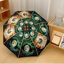 Moon in Natural Scenes Printed umbrella windproof folding umbrella portable sun and rain umbrella suitable for gifting