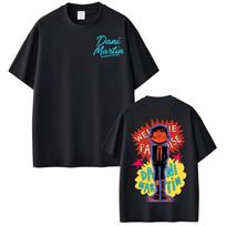 Singer Dani Martin Fashion Vintage Graphic T-shirts Men's Women Harajuku T-shirts Short-sleeved Cotton Casual Oversized T-shirts S įvairiaspalvis