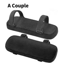 Memory Foam Armrest Sleeve For Gaming And Office Chairs With Polyester Cover In Gray And Blue juoda