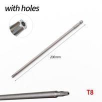 1Pc 200mm Long T8-T40 Magnetic Torx Screwdriver Bits Set Electric Screwdriver Head T8, T10, T15, T20, T25, T27, T30, T40