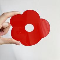 Cute Floral Acrylic Coaster - Heat Insulation Pad & Girlish Heart Photo Prop