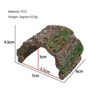 PVC Reptile Hideaway Cave Simulation Fish Tank Decor Lizards Shelter Relaxing & Play Area Reptile Breeding Hiding Cave Lizard
