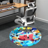1pc Kirby Pokémon Office Round Area Rug, Under Office Chairs Bedroom Living Room Home Decor, Room Deco, Available in Various Sizes274 80cm by 80cm