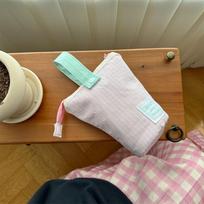 Ins Style Canvas Pen Pouch With High Storage Capacity Trendy Street Fashion Portable Pencil Holder With Flip Top Pink
