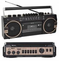 Radiomagnetofon Boombox Retro Bluetooth Fm/Am/Sw Usb Sd