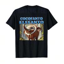 Cocofanto Elefanto Funny Italian Brainrot Womes Graphic TShirt Humor Bootleg Short Sleeve Blouses S