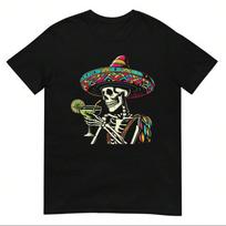 Cinco de Mayo Fiesta Skeleton Sombrero Party TShirt S