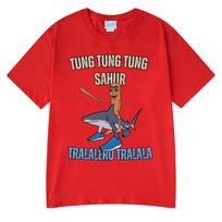 Italian Brainrot Tralalero Tralala Tung Tung Tung Sahur Funny Meme Tshirt Unisex Women Fashion Loose T Shirts 100 Cotton Tshirts S