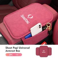 For SsangYong Car Armrest Cushion Elbow Support Height Pad Storage Bag Rexton Kyron Rodius Tivoli Musso Turismo Nomad