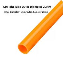 Oranžinis PVC Akvariumo Vandens Vamzdelis Ilgis 50cm OD 20/25/32mm Žuvų Bakas Akvariumas Sodo Laistymo Adapteris PVC Vandens Vamzdelio Priedai