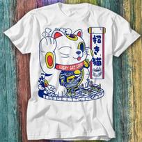 Maneki Neko Lucky Cat Fortune Reading Star Happiness Wealth T Shirt Mens Womens Tees Top Top Tee 264 M