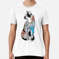 Cat in Lotus Tattoo T-Shirt Mens Womens Tees Top S-5XL Best T-Shirt Mens Womens Tees Top M