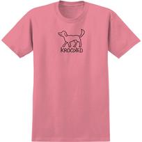 Krooked Skateboards Shirt El Perro Pink/Black 2XL
