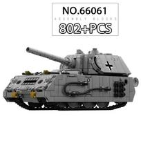 2024 Antrojo pasaulinio karo Vokietija Karinis tankas Statybinių kaladėlių rinkinys Panzer VIII Maus Super Sunkiasis tankas Mastelio modelis Dramblys Tankų naikintojas Blokeliai Kaladėlės Žaislas Dovana