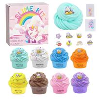 Festive Super Butter Slime Kit, Fluffy Cloud Clay with Foam Charms, DIY Art Craft Supplies for Relaxation  Holiday Gift Presents