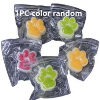 1pc Cute Cat Paw Squeeze Toy Soft Sticky Decompressing Stress Relief Slow Rebound Jelly Pinch Toy for Adults Squishy Toy Kids
