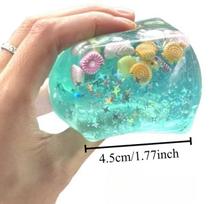 Toys Kids  Childrens Ice Cube Fidget Toy Squishy Stress Relief Soft Slow Rebound Sensory Toy With Sea Shells Squeeze For Adults Non-Toxic