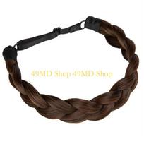 49MD Braided Hairpiece Elastic Hair Band Wedding Headband for Stylish and Easy Wear