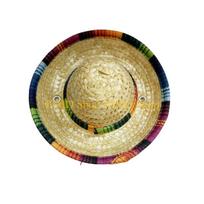 49MD Mexico Styles Sombrero Hat Straw Sun Cap For Toddler And Pet Fashion Accessories Theme Event Gathering Photo Headpiece