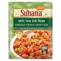 Suhana Chhole Chana Spice Mix 50 g Pack of 4 Instant North Indian Curry Masala Easy Cook Restaurant Style Gravy Mix
