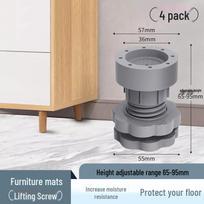 Adjustable Washing Machine & Refrigerator Anti-Slip Base with Shock Absorption & Moisture-Proof Features