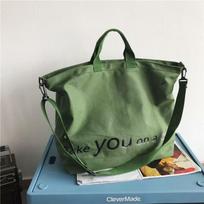 Crossbody bag, luggage bag, travel bag, oversized large-capacity canvas storage bag, one-shoulder portable business trip handbag, female below 20l