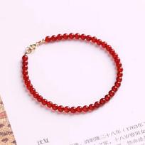Natural agate bracelet women's 4mm ultra-fine 3mm braceletfashion women daily jewelry gift raudona