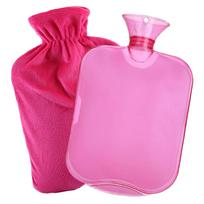 2000ml Hot Water Bottle Explosion proof Leak proof Warm Water Bag With Cover Christmas Gifts For Pain Relief classic rose red