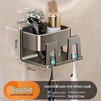 Magnetic Wall-Mount Toothbrush Holder Cup - No Drilling Required