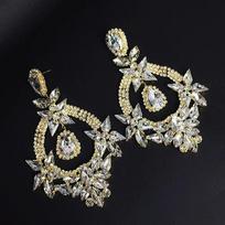 Geometric Water Drop Earrings For Women Luxury Crystal Drop Jewelry Summer auksas