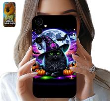 Samsung Galaxy S24 Fe Tok Halloween Macska Tök Boszorkány + Üveg