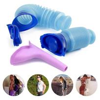 Blue Adult Travel Urinal - Large Portable Car Urine Collector with Cartoon Design Single Purple Urinal