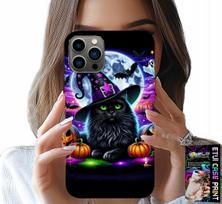Etui Do Iphone 11 Pro - Czarny Kotek Halloween Salem Dynia Wzory