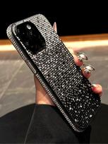 Premium Sparkly Case for iPhone 11/12/13/14/15/16/17 Pro Max iPhone 16 Pro Max gradiento juoda spalva