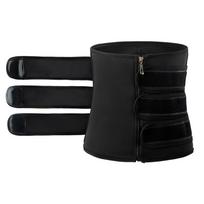 Women's Zipper Velcro Waist Trainer Fitness Sweat Belly Belt Tummy Control Postpartum Body Shaping Corset S juoda