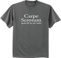 Big And Tall Unisex T-shirt Carpe Scrotum Funny Saying sBigmen Tee S