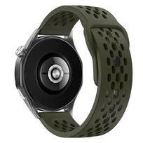 Dirželis Amazfit Active 2 laikrodžiui Silikoninis laikrodžio dirželis Apyrankė Kvėpuojanti Amazfit Active 2 alyvuogių žalios spalvos
