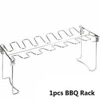 Vištos sparnelių ir kojelių stovas su padėklu Nerūdijančio plieno kepsninės laikiklis BBQ indai kepsninei, rūkyklai, iškylai Laikiklis Virtuvės įrankiai