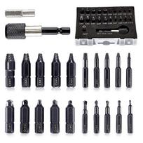 22Pieces Damaged Screw Extractor Drill Bit Set Stripped Screw Extractor Kit 1