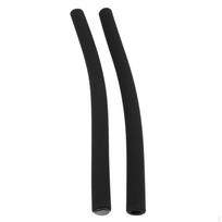 Vairo rankenėlių dangteliai Dviračio kempinės putplasčio gumos vamzdelis Lankstūs pjaunami rankenėliai, 2 vnt. pakuotė Matte Black