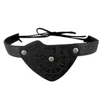 Medieval Pirate Eye Patches Vintage Embossed Leather Eye Mask Medieval Costume Accessories For Men Halloween Role Play juoda