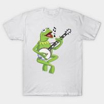 Men Black Print T-shirt Kermit No-Cut Transfer Paper Print Cotton Tshirt S balta